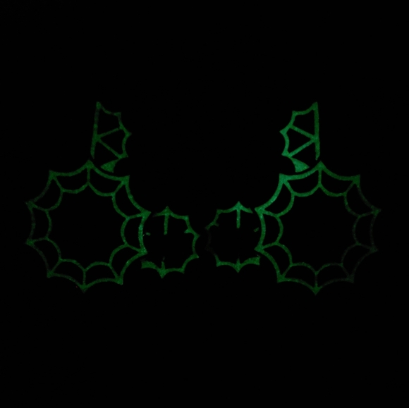 Disney X Baublebar Mickey Mouse Silhouette Spider Web Hoop Earrings - Picture 3 of 7